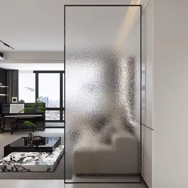 5+5mm Decorative Glass Sheet Laminated Corrugated Glass Panels For Sun Room Ceiling