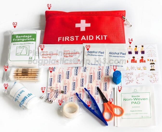 EVA First Aid Kit Packed with hospital grade medical supplies for ,portable car travel military camping survival emergen