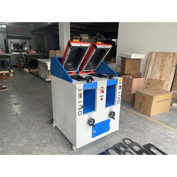 semi-auto double head pneumatic cover-type shoe sole attaching machine
