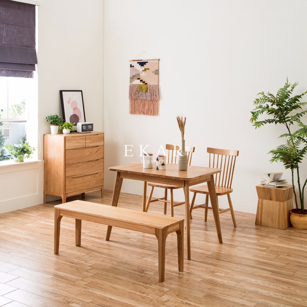 Dining Table Set Designs Solid Oak Wood Italy Modern Furniture
