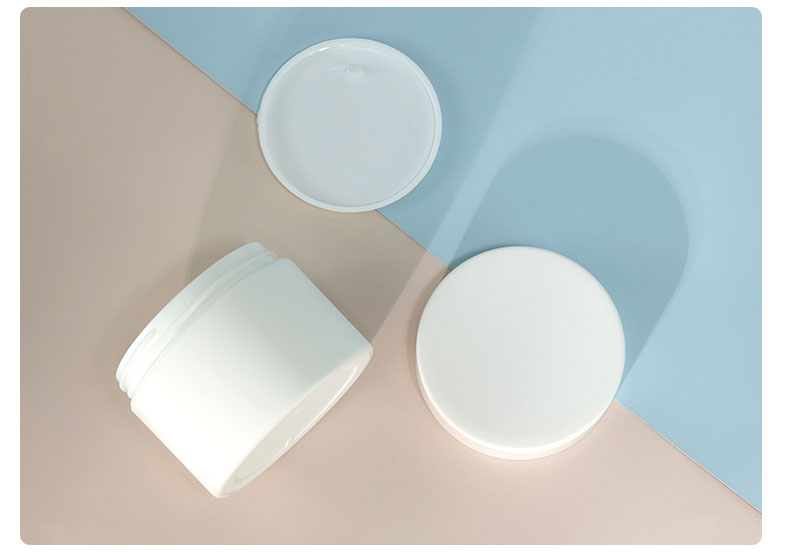 Acceptable Customer's Logo Simple Custom PP Plastic Face Cream Double Layer Eye Cream Moisturizer Cosmetic Jar Containers