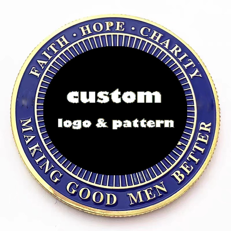 Custom Design Challenge Coin Die Stamped Zinc Alloy Brass 2D 3D Token Coin Metal Custom gold coin Collections