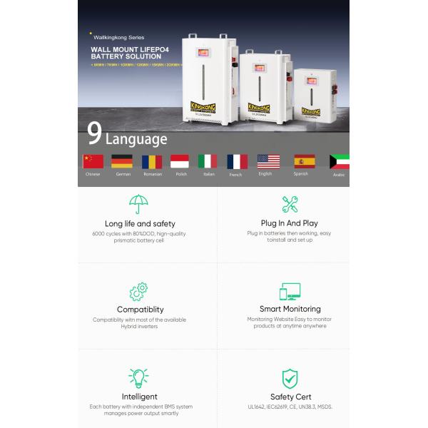 10 12 15Kw Solar Batteries Household Electricity Power Energy Storage System With Lifepo4 Battery Pack Storage Making Generators