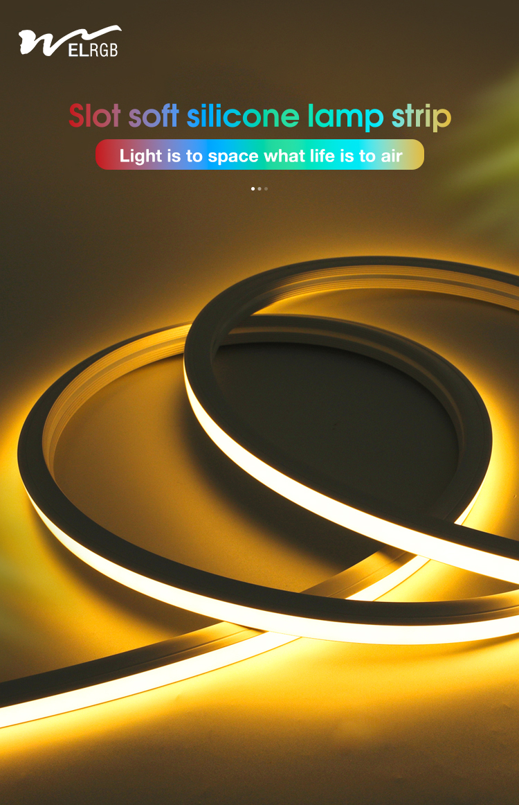 Embedded Silicone Sleeve Neon Led Strip 12V 24V Led Strip Dimmable