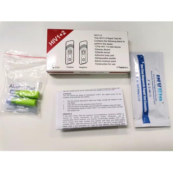 Cheap 1/2 Hiv Rapid Test Kits Professional Medical Diagnostic Device for sale