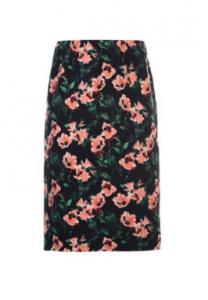 Quality Polyester Flower Print Ladies Fashion Skirts Knee Length Skirts In Spring / Summer wholesale