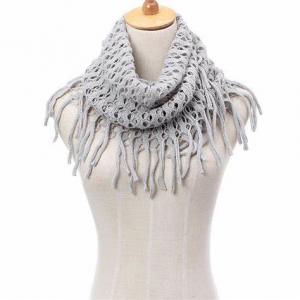 China Custom Logo Jacquard Winter Knitted Cotton Scarf , Ladies Knitted Scarves on sale