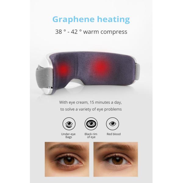 Fodable Rechargeable Eye Massager Air Compression Fatigue Relief 5V 1A