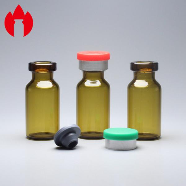 3ml Amber Mini Glass Tube Vial With Flip Off Cap