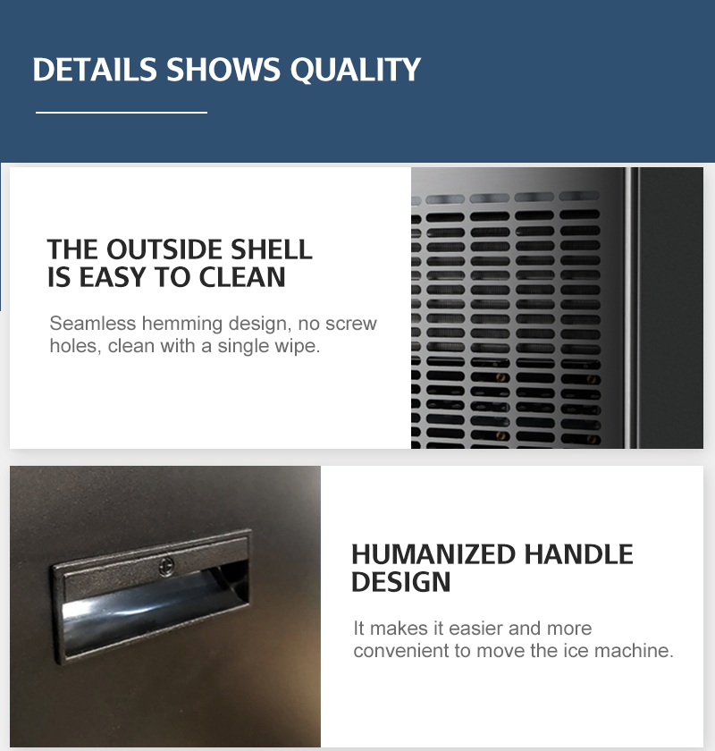 300W Commercial Ice Maker Machine 80kg Ice Cube Capacity Automatic Ice Block Maker for Home Food Shop