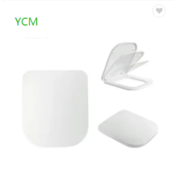 Square White PP Square Toilet Seat With One Button Quick Release After-Sale Service