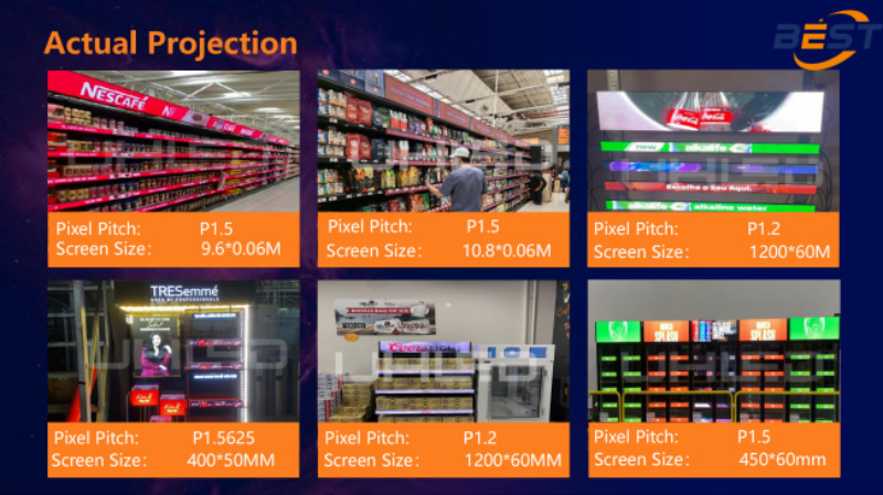 Optimized LED Stretched Bar Display for Mid-Range Viewing P1.8 Pixel Pitch 500CD/M2 Brightness 21mm Slim Profile