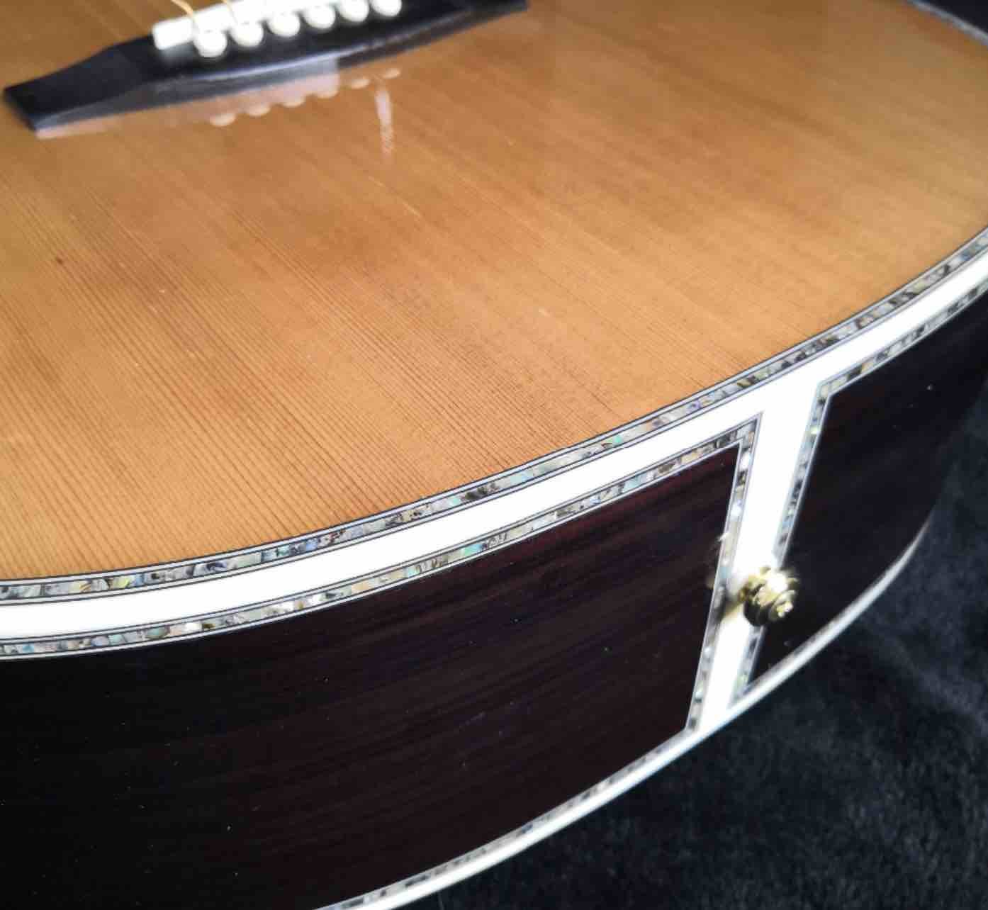 39 inch 00045 Acoustic guitar abalone with Super luxury acoustic guitar with pickup 301 FREE SHIPPING