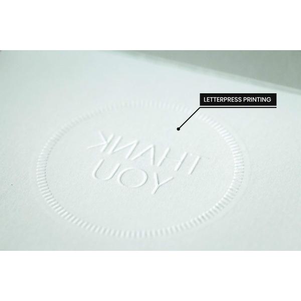 Hot Stamp Thanks Greeting Card Gold Foil Logo With Self Seal Envelopes / Storage Box