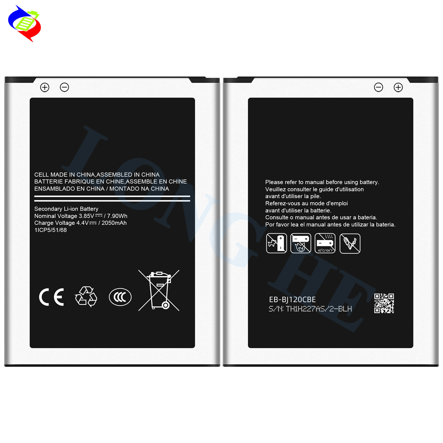 high quality EB-BJ120CBE battery for samsung Galaxy J1 2016 J120 EB-BJ120ABE battery