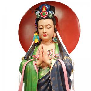Quality Buddha Religion Fiberglass Big Size Super Realistic Guanyin Wax Statue For Display wholesale