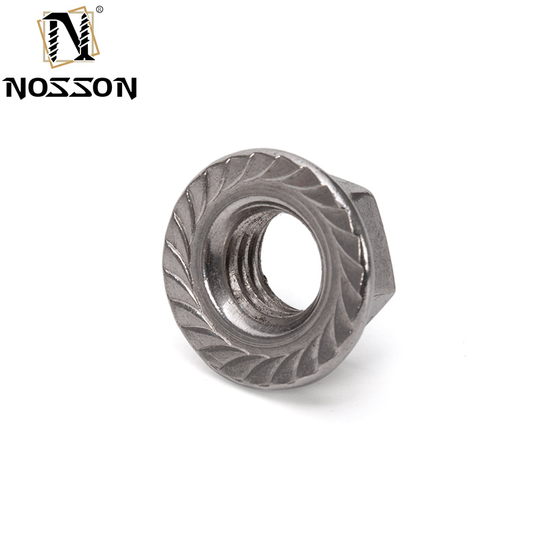 12 Point Flange Nut DIN6923 Stainless Steel Self-locking with Black Oxide Finish and Imperial Inch Measurement System