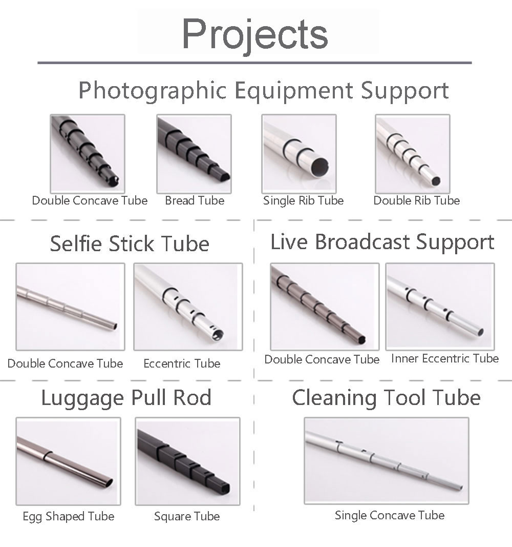 Quality Round 6063 6061 Aluminium Tube Pipe Telescopic Customized wholesale