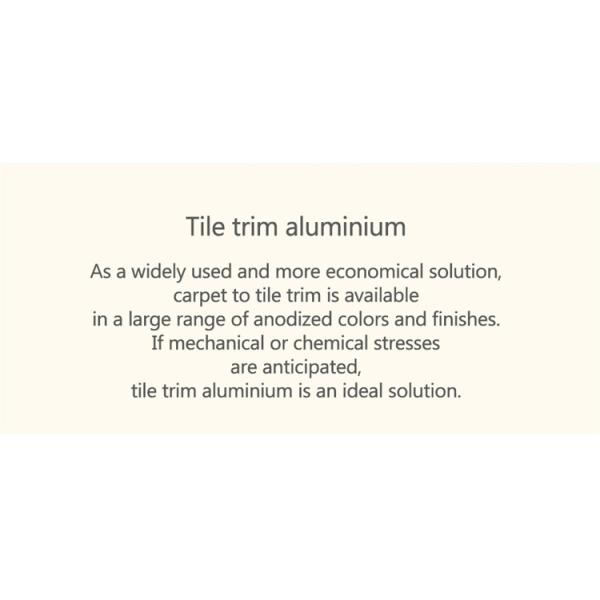 Milling/Punching/Drilling Aluminum Tile Trim Profile with Angle Shape