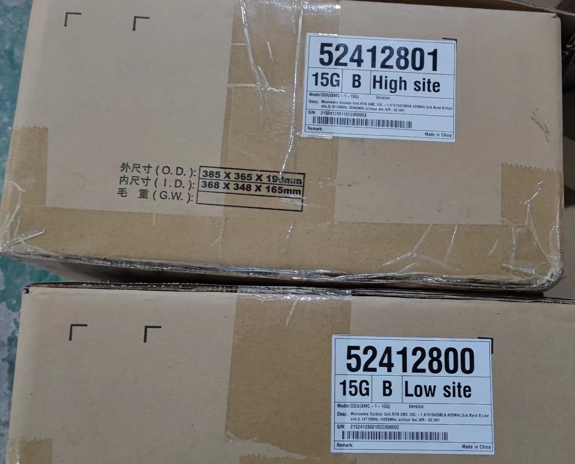 Original Package Used 15G Frequency Wireless Microwave RTN XMC 52412801 52412800 Stock