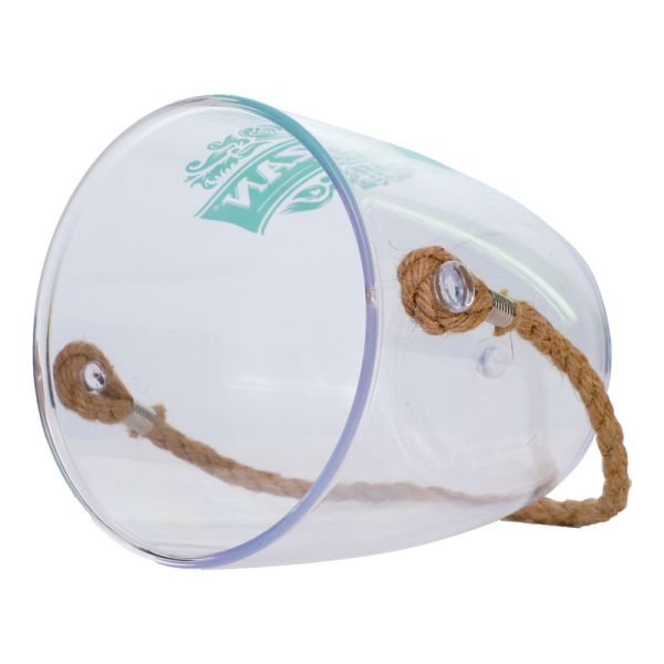 2.5L Transparent Plastic Drink Bucket Single Walled Chiller Bucket For Desktop Picnic