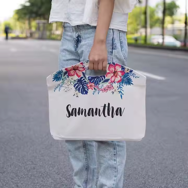 Custom Laptop Sleeve Eco-Friendly Foldable Sublimation Linen Laptop Bag For Official Documents And Computer Accessories
