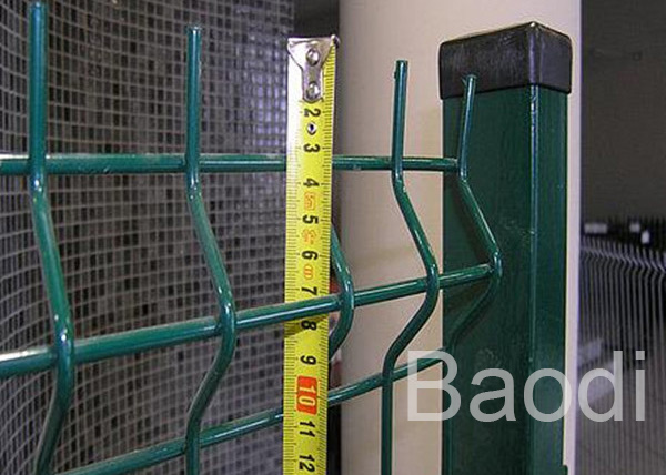 Triangle Bended Pvc Coated Welded Wire Fencing Panels With Steel Post / Powder Coated