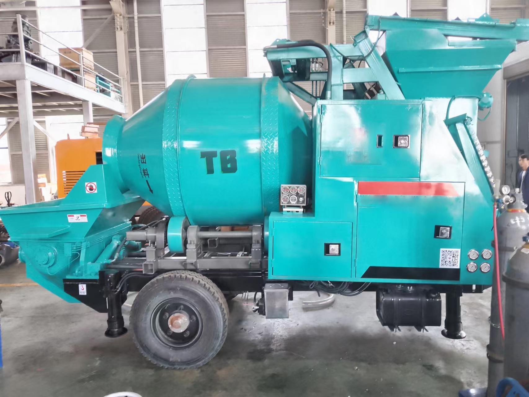Construction Portable Stationary Concrete Pump Mixer Self Loading