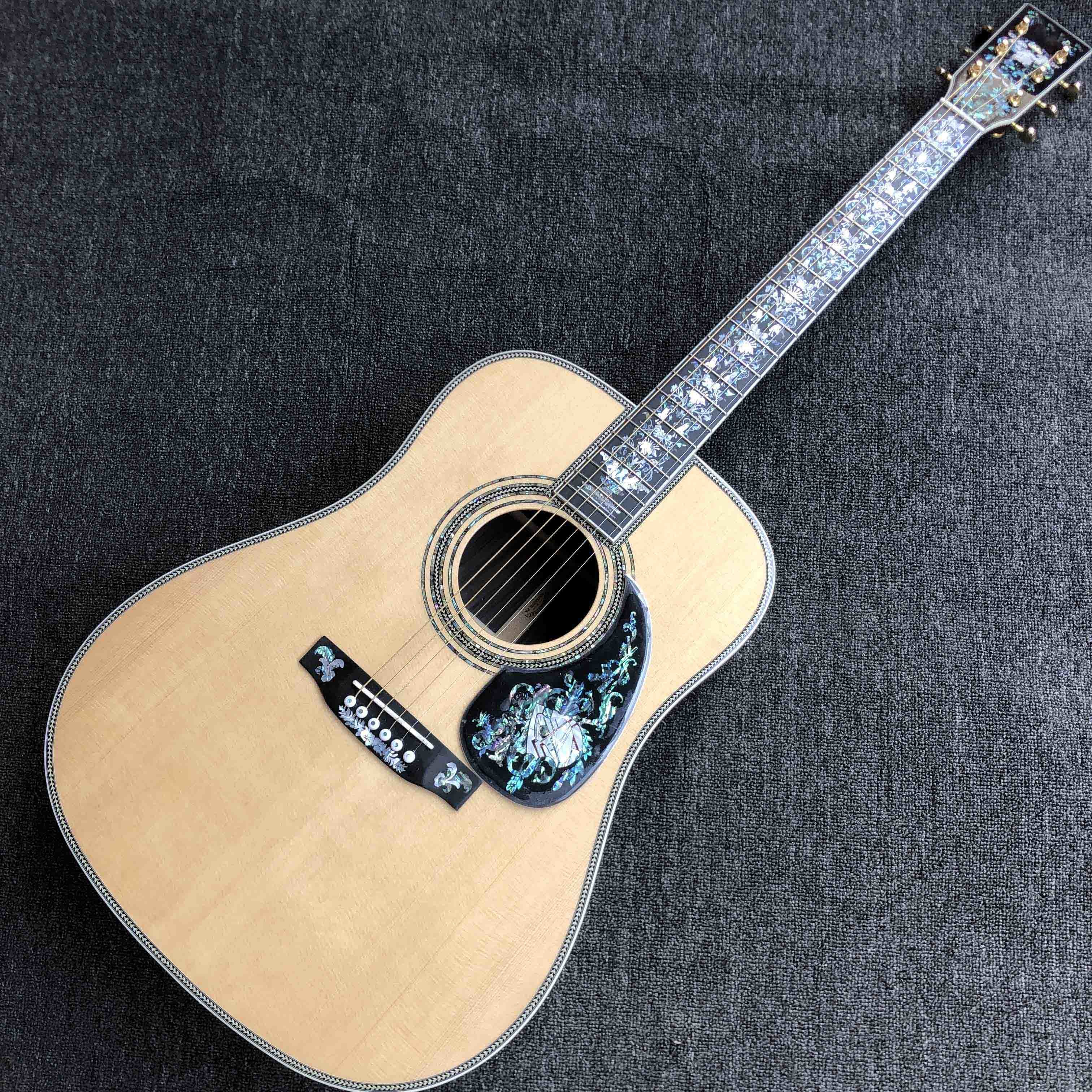 Custom Grand D-100A Acoustic Guitar AAAA All Solid Wood MT Guitar