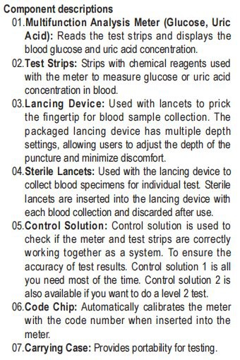 Cheap Convenient 2in1 Blood Glucose & Uric Acid Meter Tiny Specimen Health Care