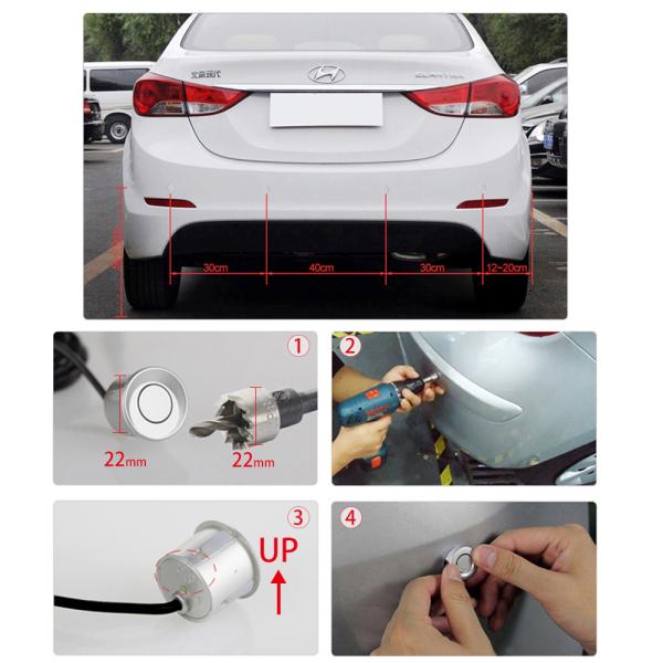 LED Display IP67 2m 200mA Car Reversing Parking Camera