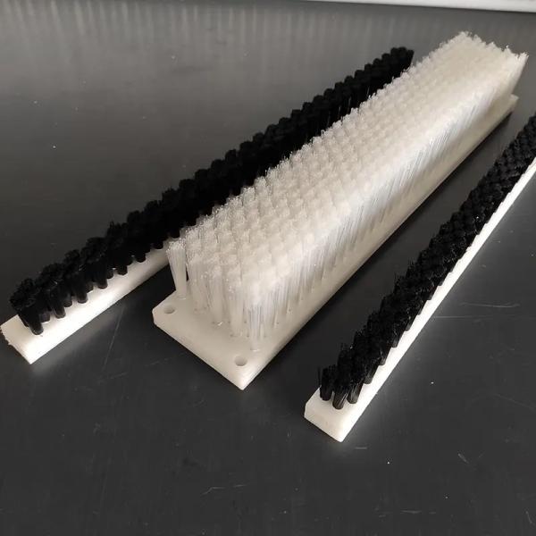 Custom CNC Machine Plate Brush with PVC Base and Nylon Bristles