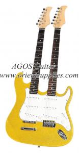 China 39" Electric Guitar - "Fender Stratocaster" style Double guitar head AG39-DH1 on sale