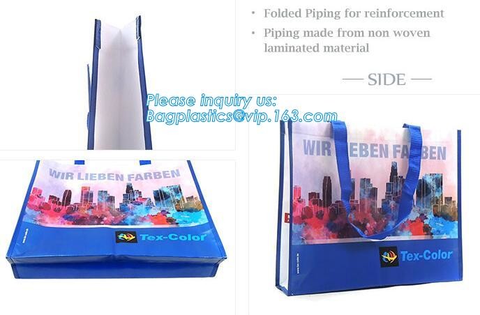 ultrasonic non woven bag with CMYK print and laminated with handles, Cheap Promotional Custom Non Woven Bag, bagease pac