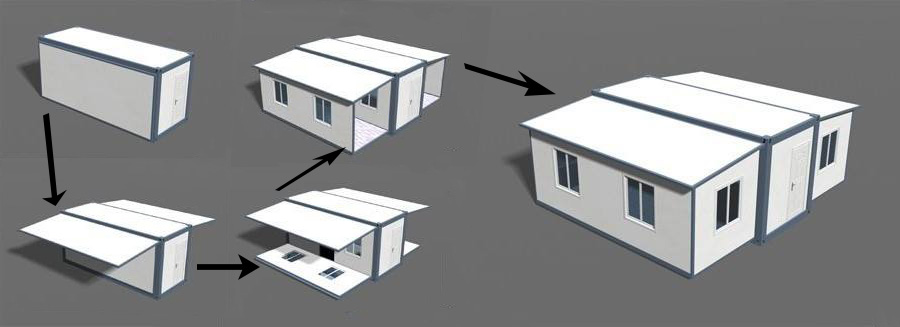 Portable Prefabricated Container House Eco Friendly Sandwich Panel For Warehouse