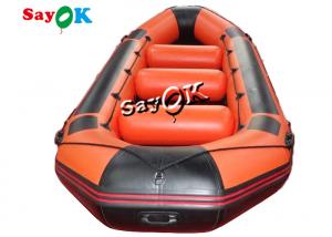 China Self Draining Pvc Inflatable River Raft Boat Customized Red on sale