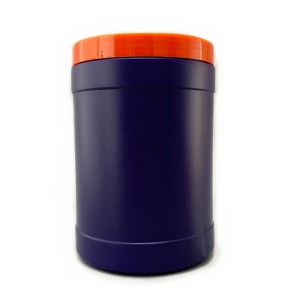 Quality FDA Cylinder Coffee Plastic Powder Canister 1200ml Container With Lid wholesale