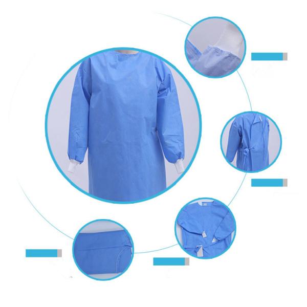 Non Sterile Adult Laboratory Disposable Surgical Gown with Waistband