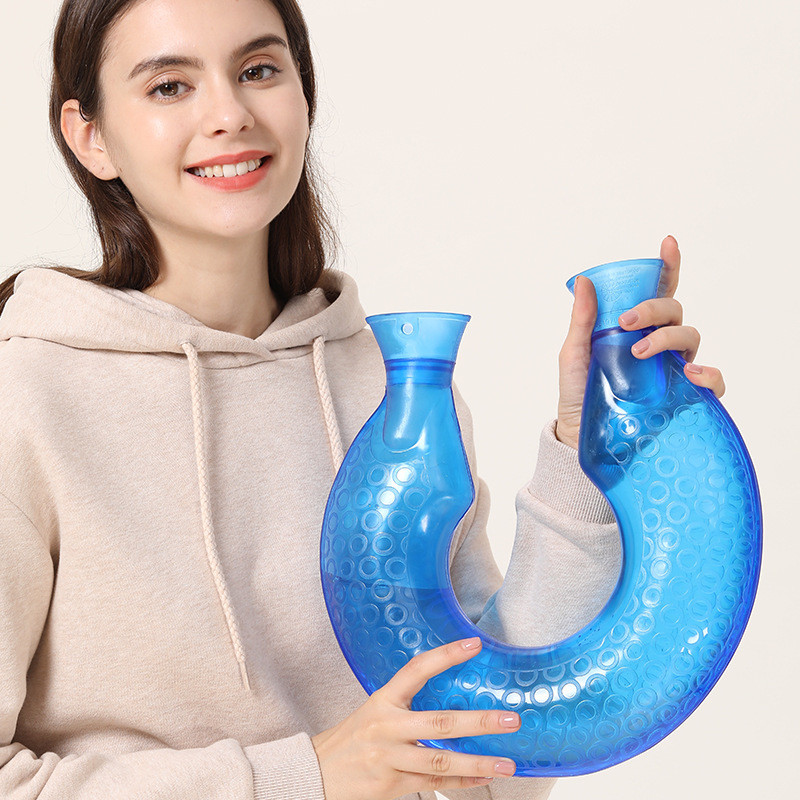1.5L Hot Cold Water Bottle Bag U Shaped Reusable Hot And Cold Packs For Pain