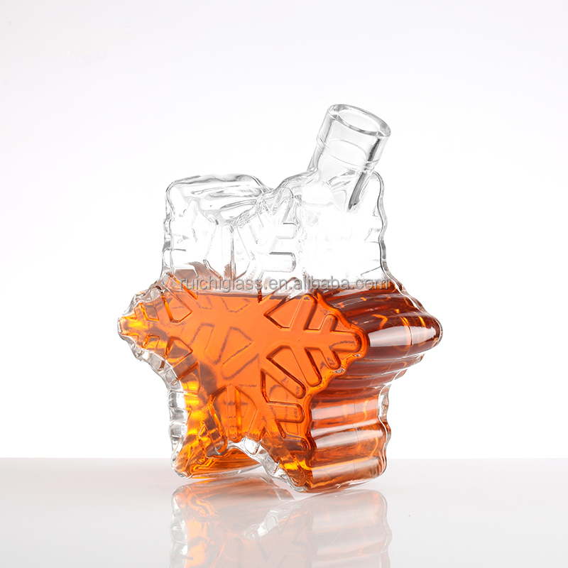 Customize Sealing Type Super Flint Glass 500ml 750ml Whiskey Liquor Bottle with Cap