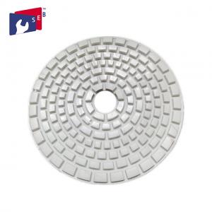 China 4 Inch Diamond Polishing Pads , White Sharp Dry Granite Polishing Pads on sale