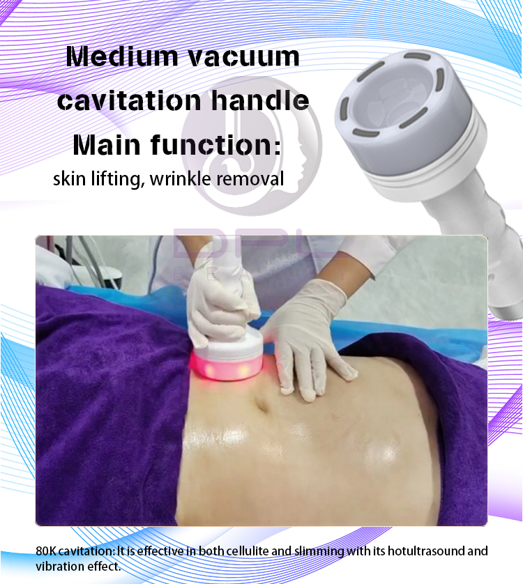 DPL Hot Selling Vacuum Cavitation Machine 80Khz Ultrasonic Cavitation Body Slimming Device With Face Lifting RF