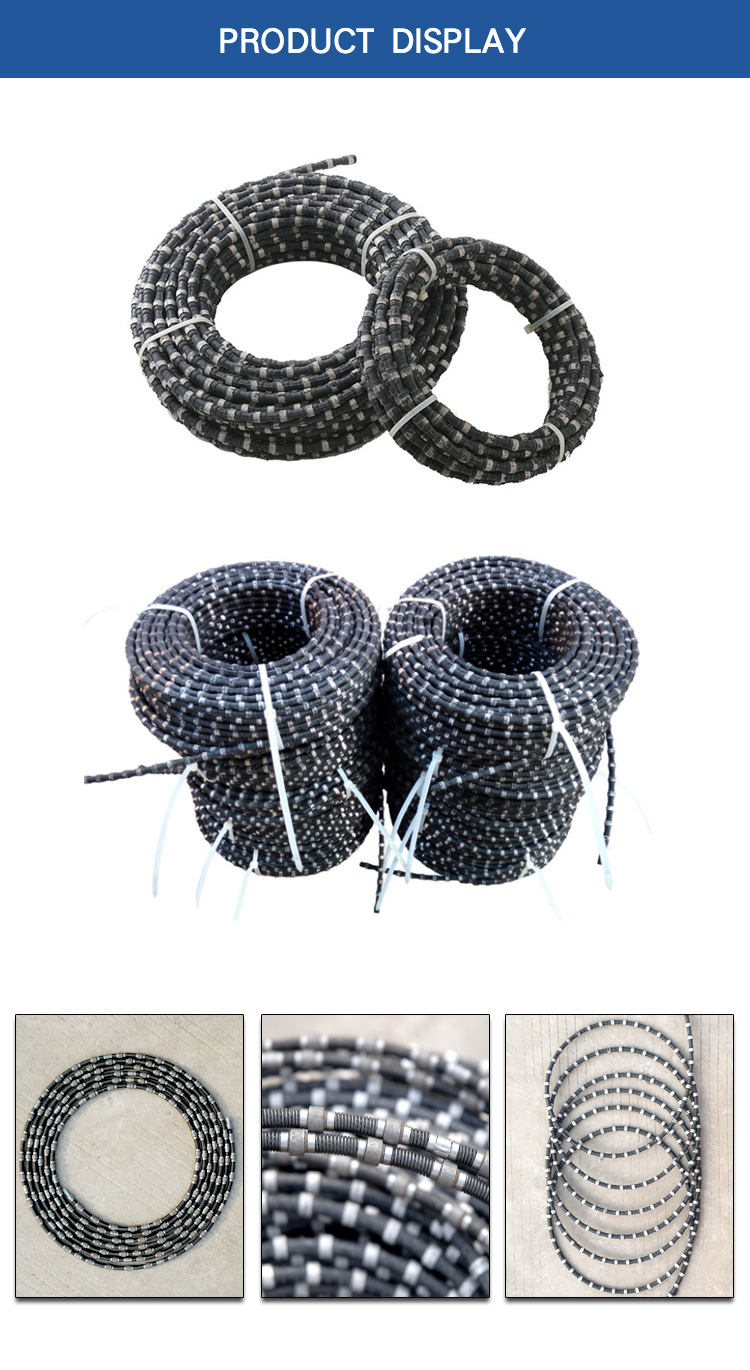 Diamond Wire For Cutting Stone , Granite And Marble Blocks