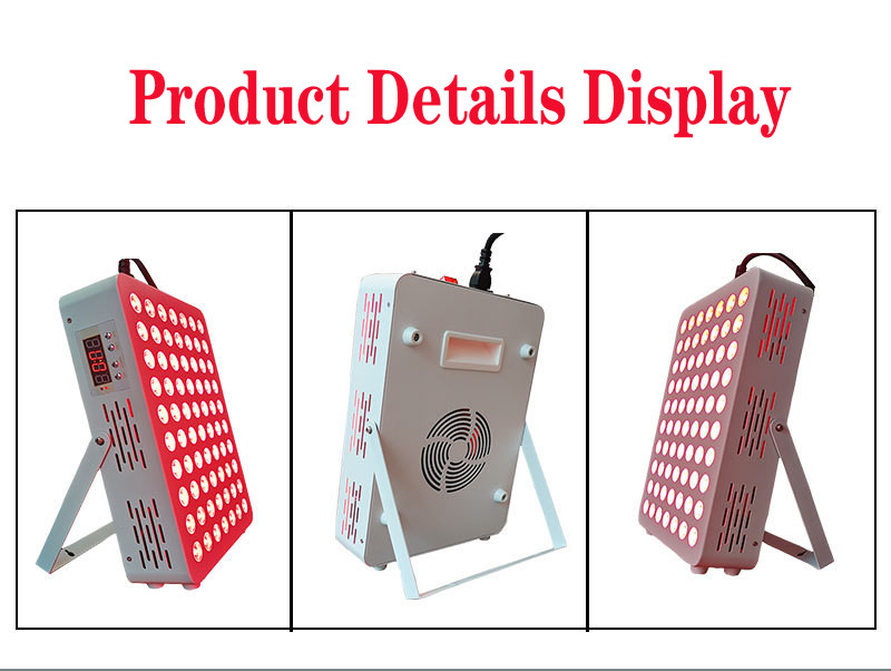 Red Light Therapy Device Physiotherapy Lamp, 850nm 660nm Near-Infrared Red Light Therapy for Body with 4 Dimming Levels