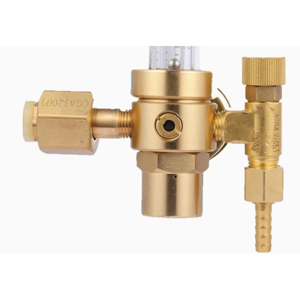 CO2 Gas Regulator Full Copper Flowmeter for Mig Welding Brass Yellow Valves Included