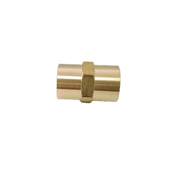 Round Head Nipple Coupling Brass Pipe Fitting 1/2 Inch NPT X 1/2 Inch NPT