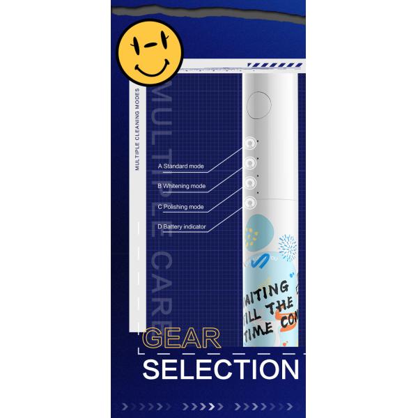 Waterproof Rechargeable Electric Toothbrush Smart Timing Eco Friendly For Teens