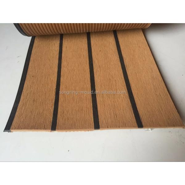 Outdoor Synthetic Teak Wood Floor for Boat Resistant to Sea Water Corrosion and Wear