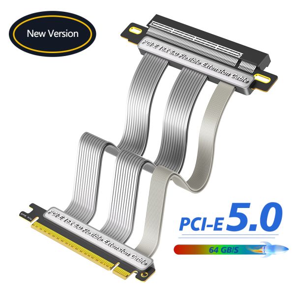 PCI-E 5.0 16X Riser Cable with Anti-electromagnetic Interference and 20cm Length for GPU Extension