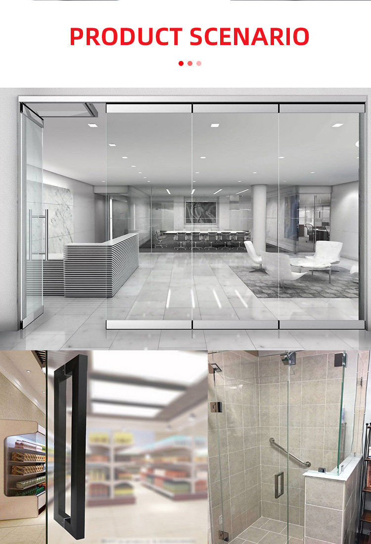European Style Stainless Steel Tempered Glass Gold Pull Handle for Modern Door Window